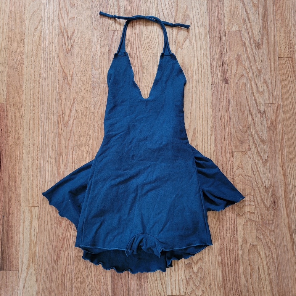 Women's Ruffle Halter Romper - Picture 2 of 3